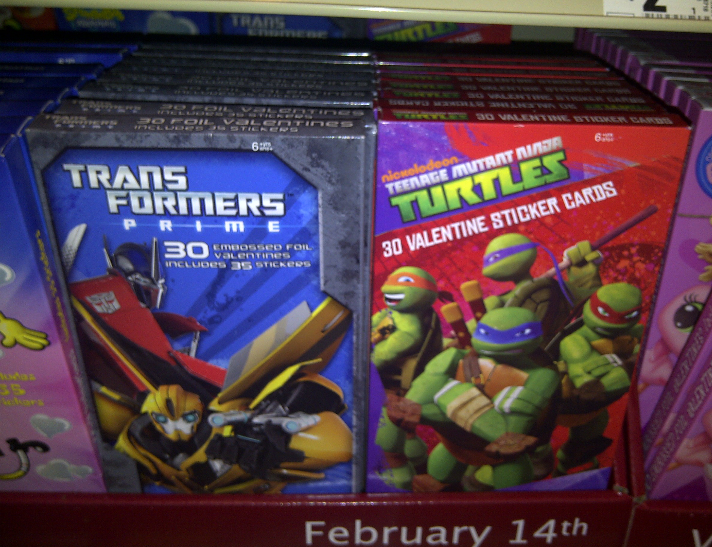 Transformers Prime and Teenage Mutant Ninja Turtles Valentine’s Day