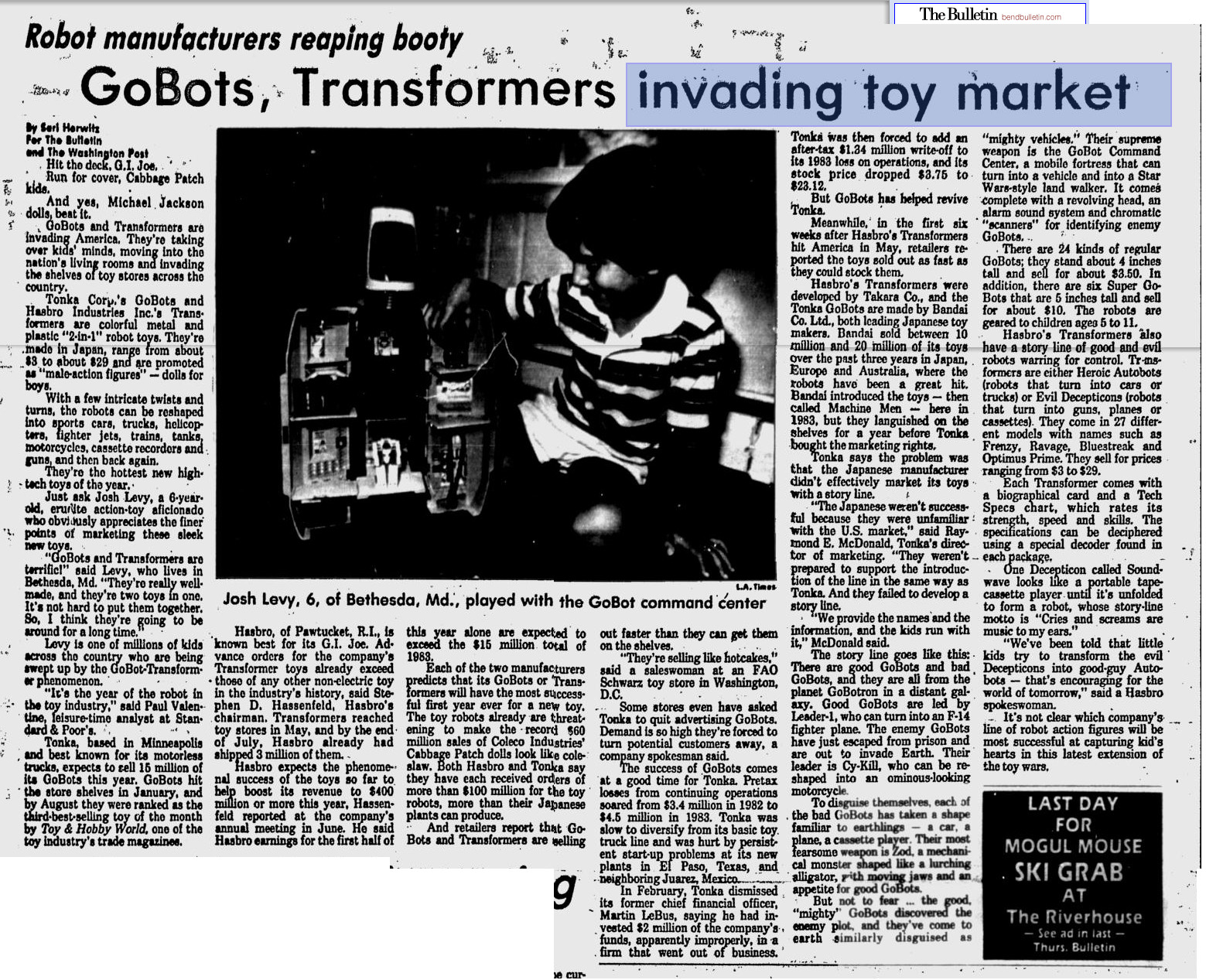 Transformers Articles in Newspapers BattleGrip