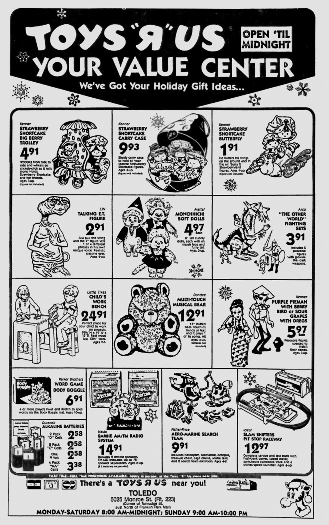 1984 Newspaper Ad for Kenner’s Strawberry Shortcake – BattleGrip