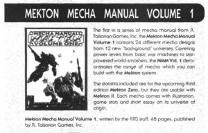 Mekton Mecha Manual Volume 1 BattleGrip   Mekton 300x192 